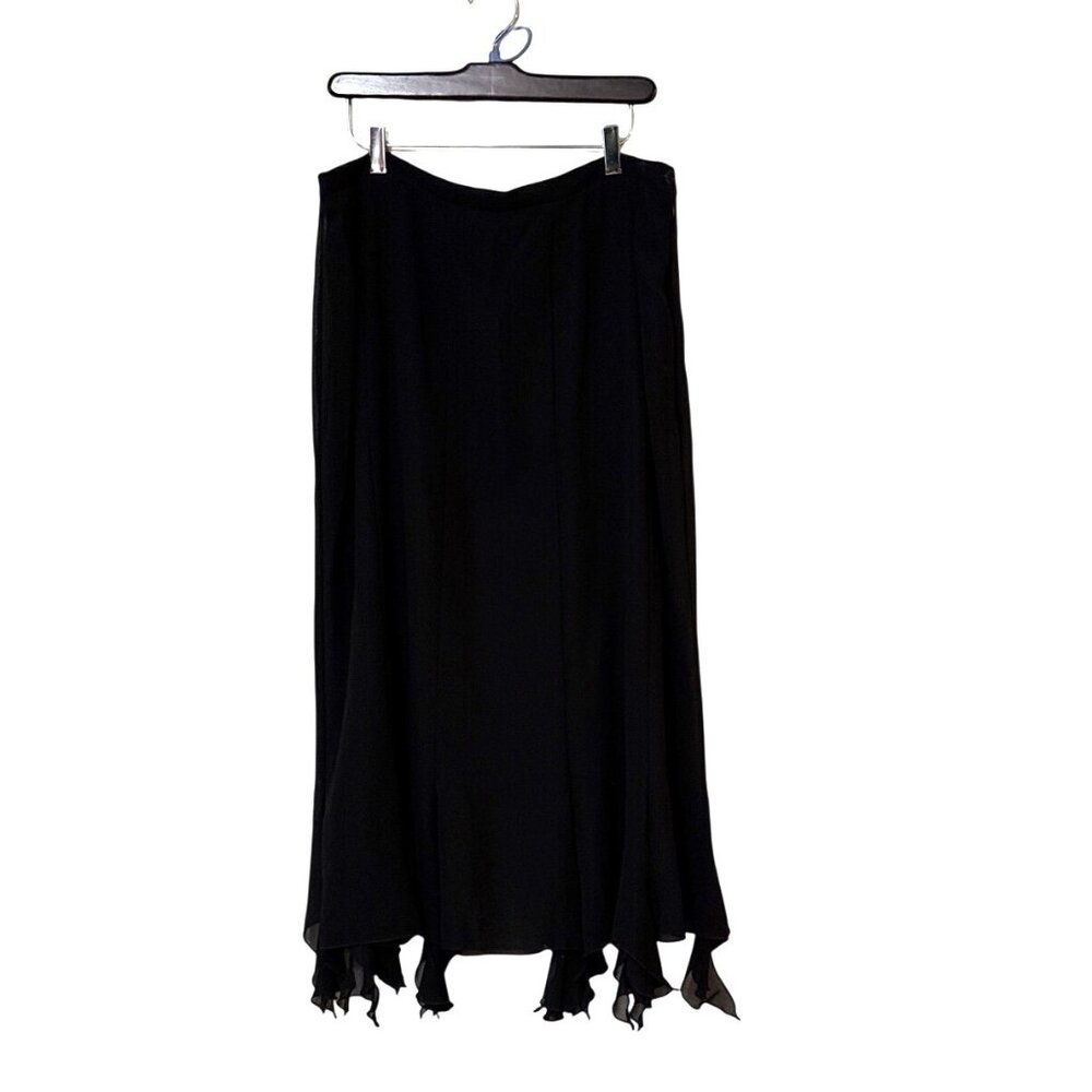Black Plus Size 18W Handkerchief Hem Skirt witchy whimsygoth dark‎ fairy